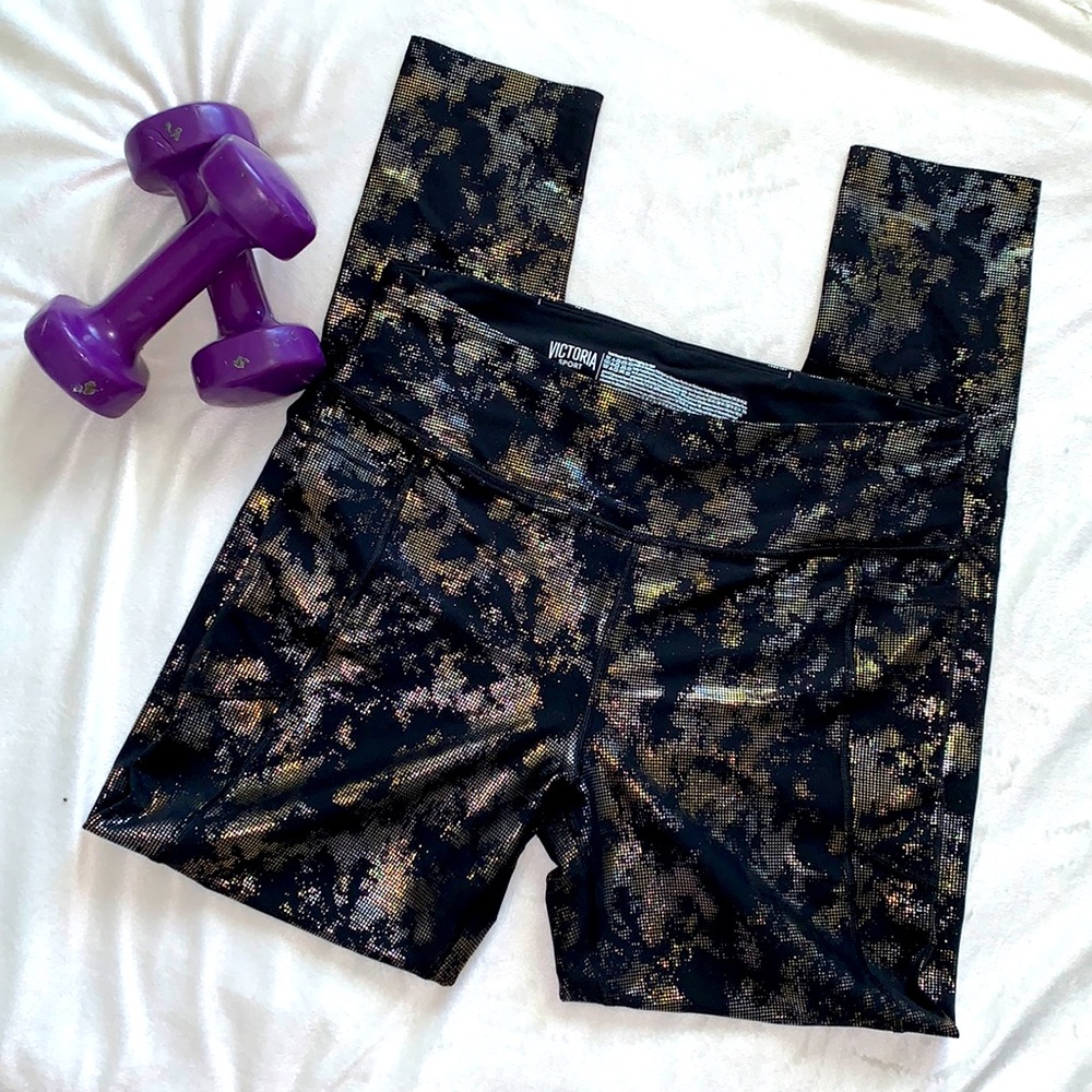 Silver & gold foil leggings